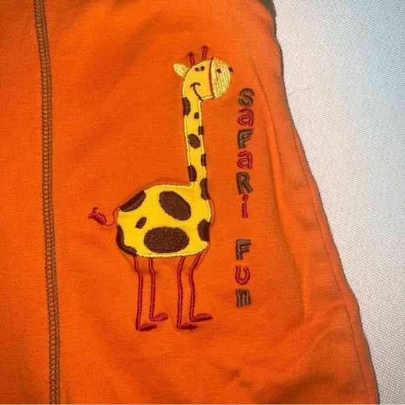Baby Okie Dokie 3-6 Months Safari Fun Orange Baby Boy Romper Y2K 90s Vintage - Picture 2 of 7
